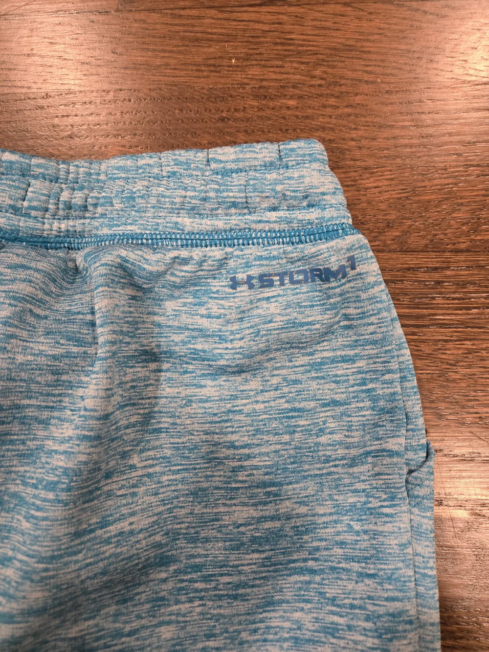 Under Armour Kids Light Blue Heather Joggers with Logo